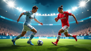 spannendes fu ball duell