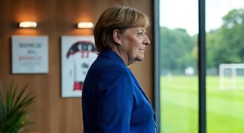 Politische Dimensionen von Angela Merkel zur Förderung des Fußballs (9/10)